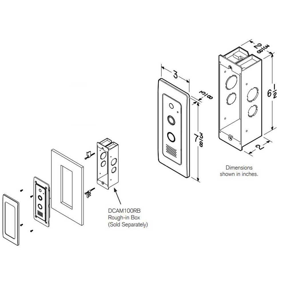 NuTone KNOCK Flush Mounted Smart Video Doorbell Camera DCAM100FM