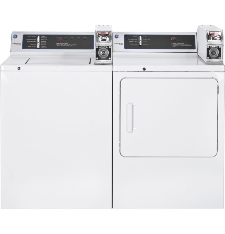 GE 7.0 Cu. Ft. Capacity Coin-Operated Gas Dryer White DCCB330GJWC Picture 1