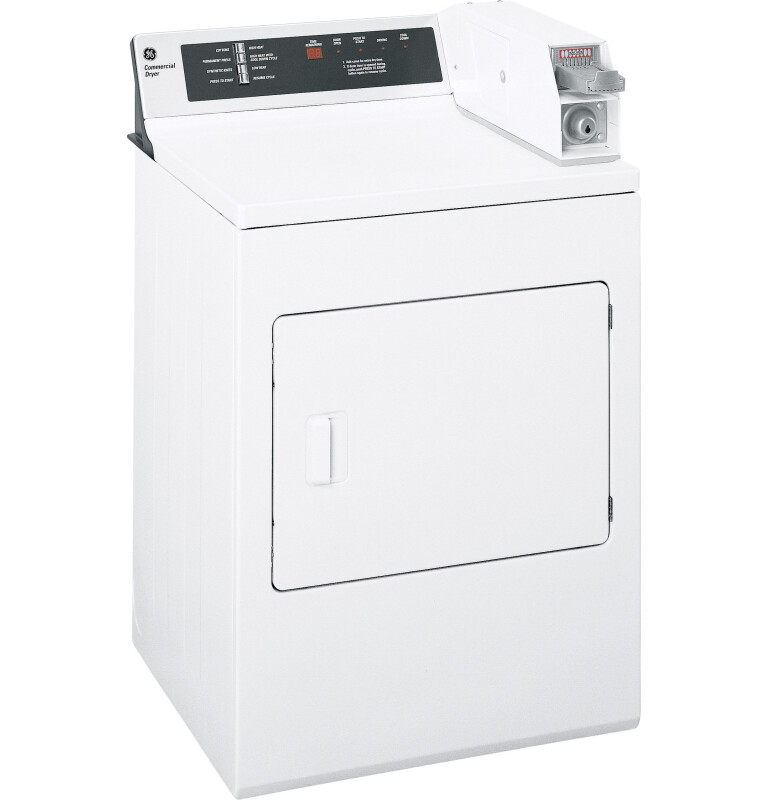 GE 7.0 Cu. Ft. Capacity Coin-Operated Gas Dryer White DCCD330GDWC Picture 1