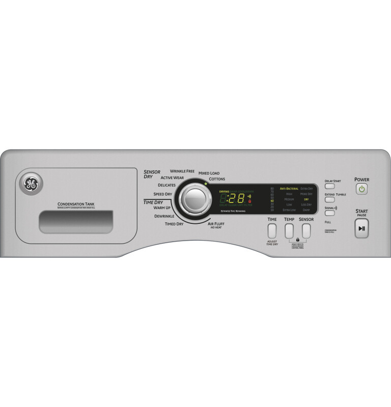 4.0 Cu.Ft. Stainless Steel Capacity 24" Ventless Condenser Frontload Electric Dryer DCCH485EKMS, product image 3 of 9
