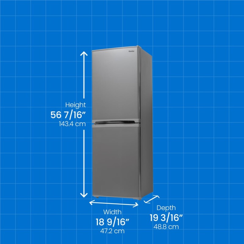 19 Inch 4.9 Cu. Ft. Bottom Mount Mini Refrigerator DCR049B1BSLDB