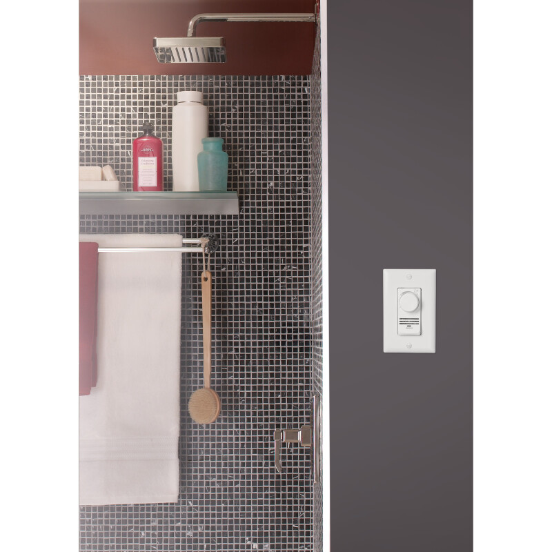 Broan-NuTone Digital Dehumidistat Humidity Sensing Exhaust Fan Wall Control Switch DD500W