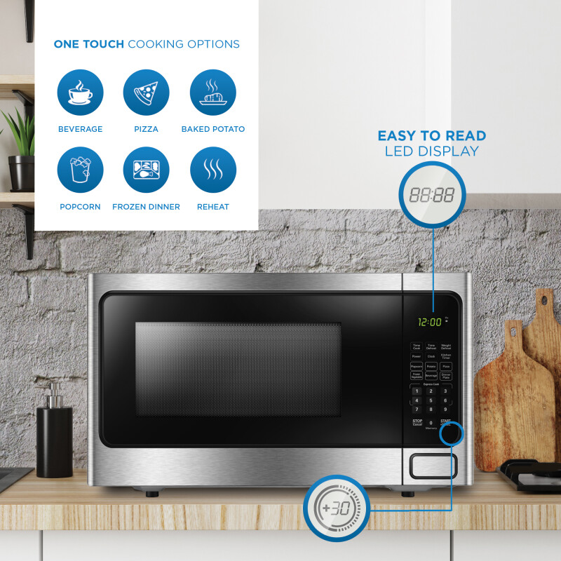 Designer 1.1 cu. ft. Countertop Microwave DDMW1125BBS