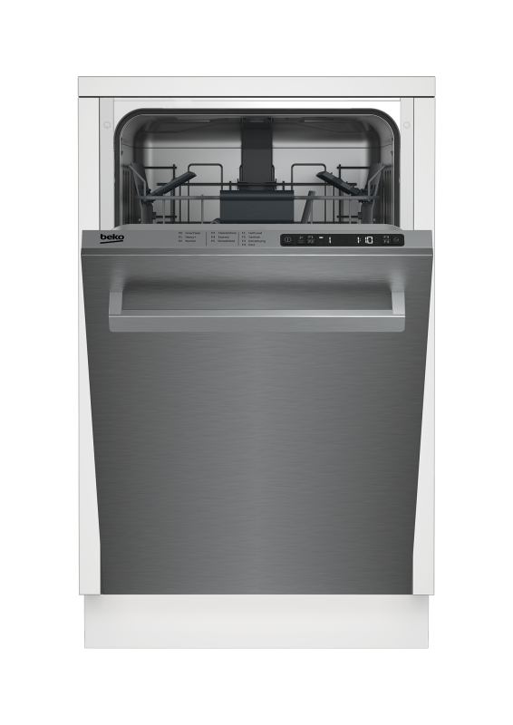 Slim Size Stainless Dishwasher, 8 place settings, 48 dBa, Top Control view 2
