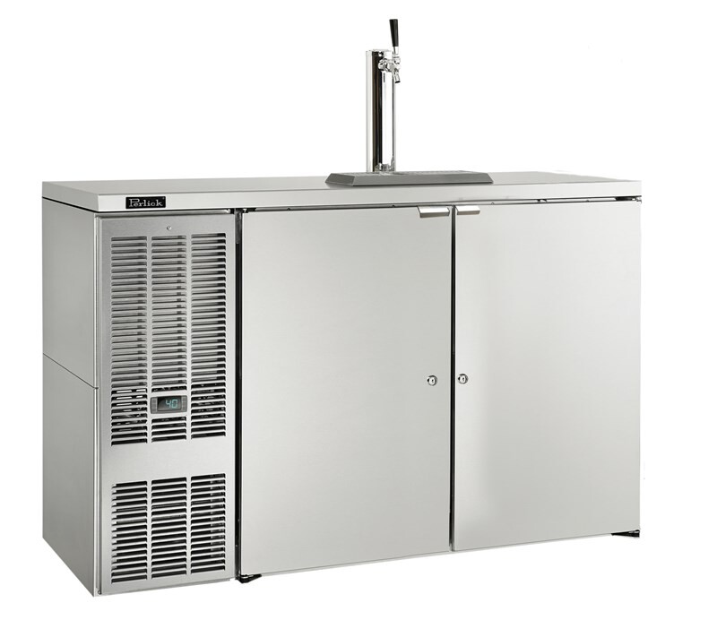 Self-Contained Direct Draw refrigerators are available in 1-, 2-, 3-, and 4-door models and can accommodate a variety of keg layouts to maximize your customers' options for dispensing beer, w