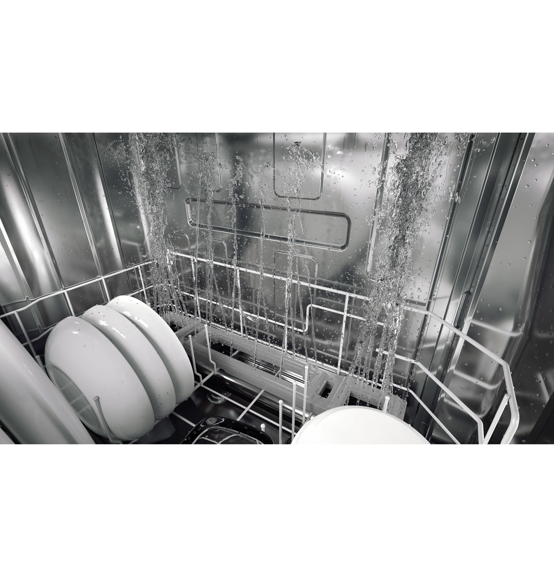 series by GE Stainless Steel Interior Dishwasher with Hidden Controls DDT700SGNWW