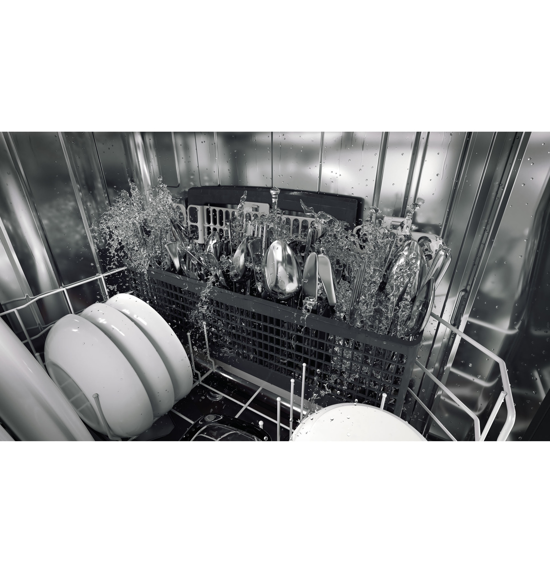 series by GE Stainless Steel Interior Dishwasher with Hidden Controls DDT700SGNWW