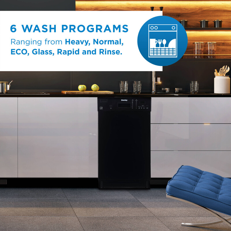 18″ Wide Built-in Dishwasher DDW1804EB
