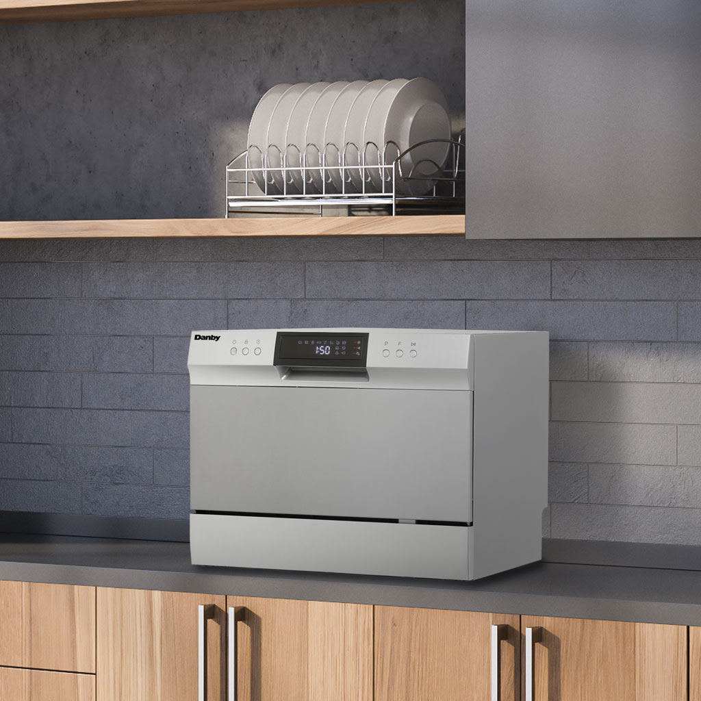 6 Place Setting Countertop Dishwasher in Silver view 10
