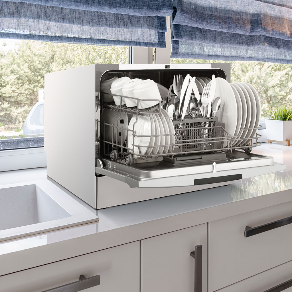 6 Place Setting Countertop Dishwasher in Silver view 9