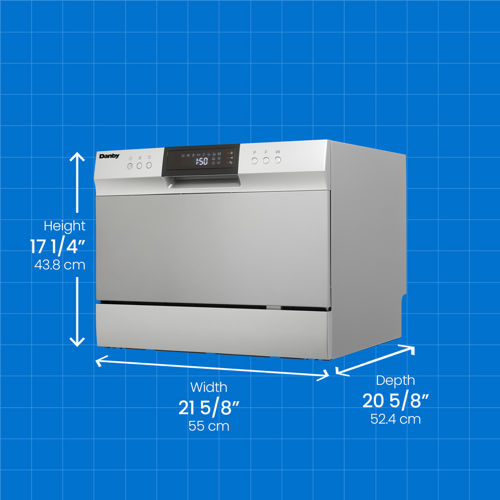 6 Place Setting Countertop Dishwasher in Silver view 8