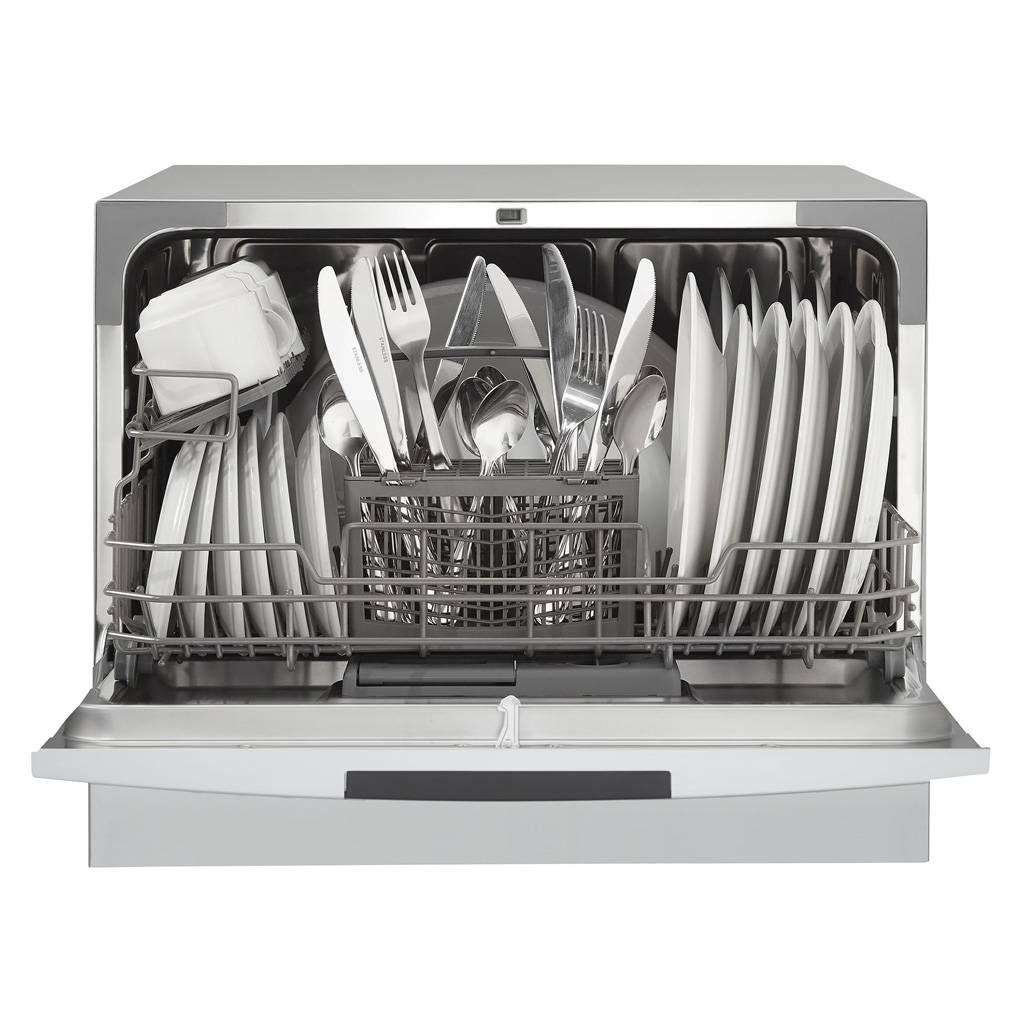 6 Place Setting Countertop Dishwasher in Silver view 6