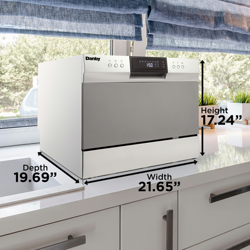 6 Place Setting Countertop Dishwasher in Silver view 25