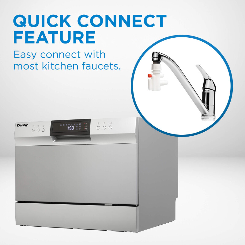 6 Place Setting Countertop Dishwasher in Silver view 16