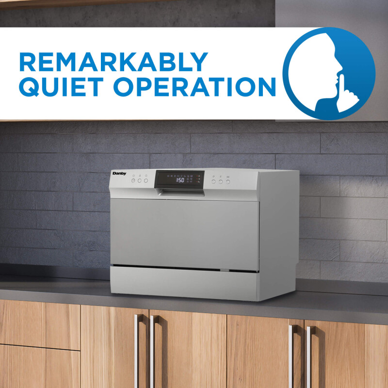 6 Place Setting Countertop Dishwasher in Silver view 14