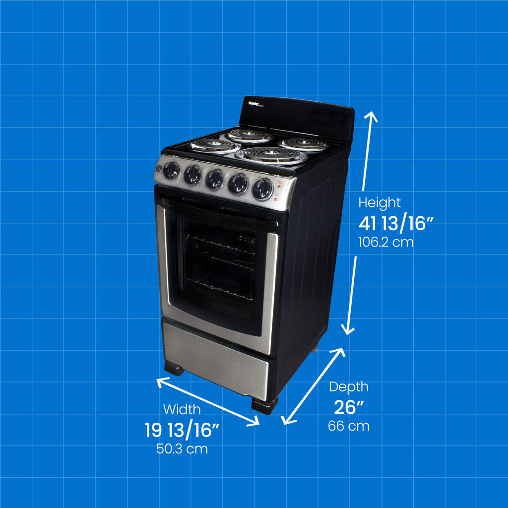 20″ Wide Electric Range DER202BSS