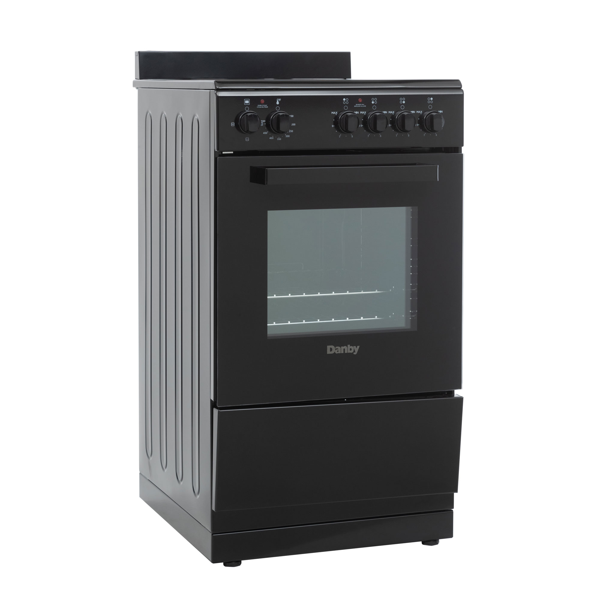 20″ Wide Electric Range in Black view 2