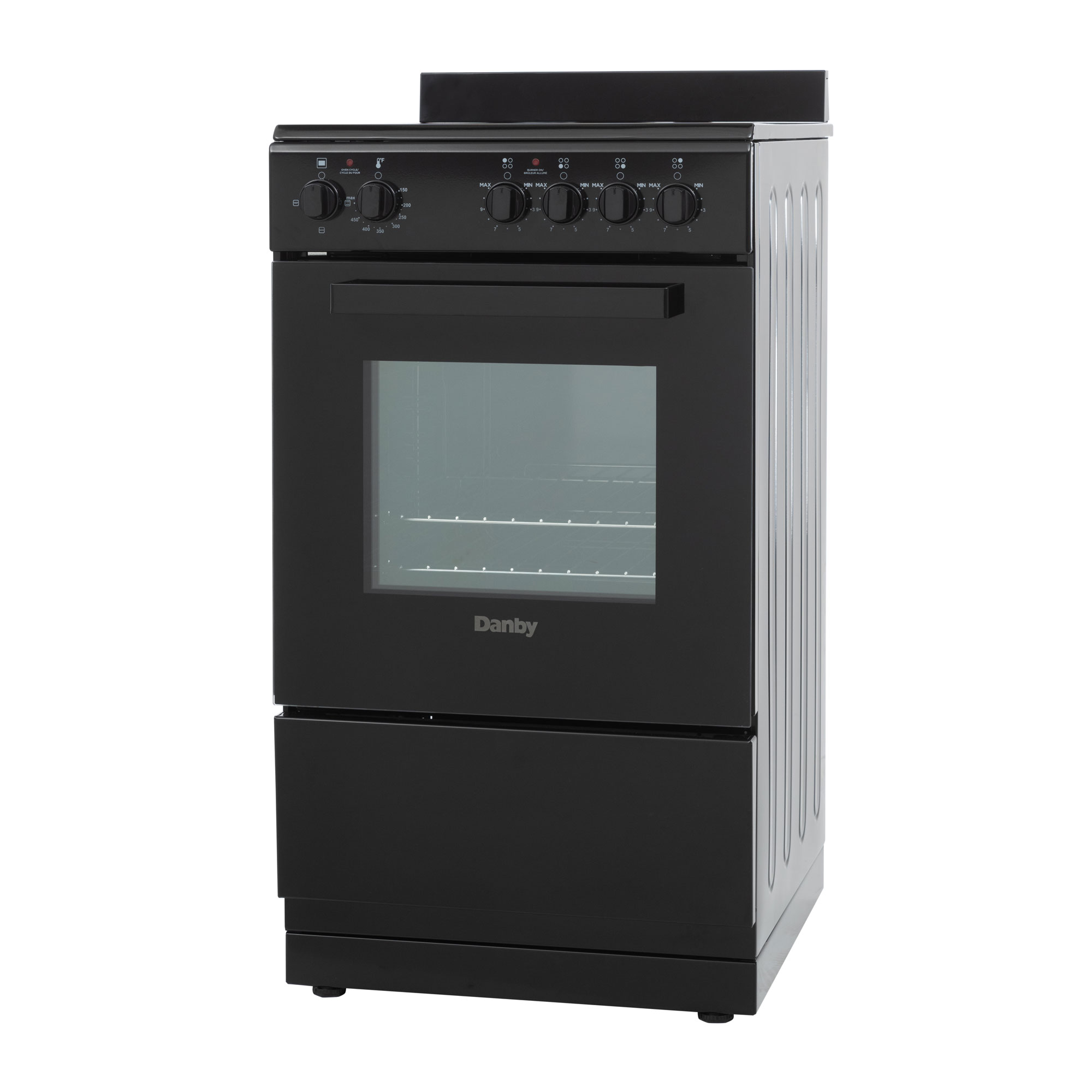 20″ Wide Electric Range in Black view 3