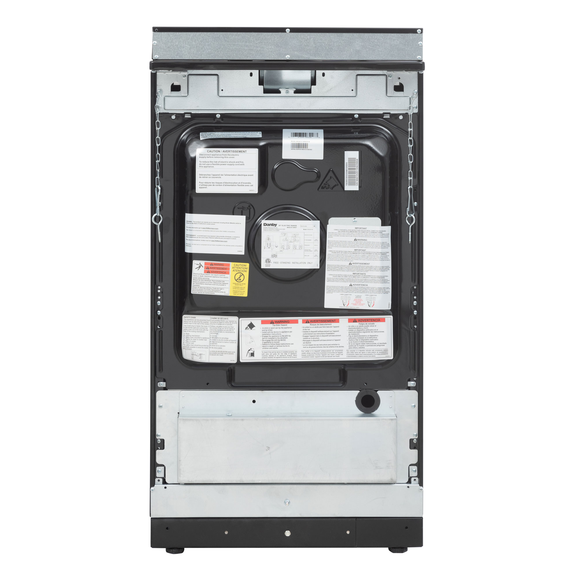 20″ Wide Electric Range in Black view 4