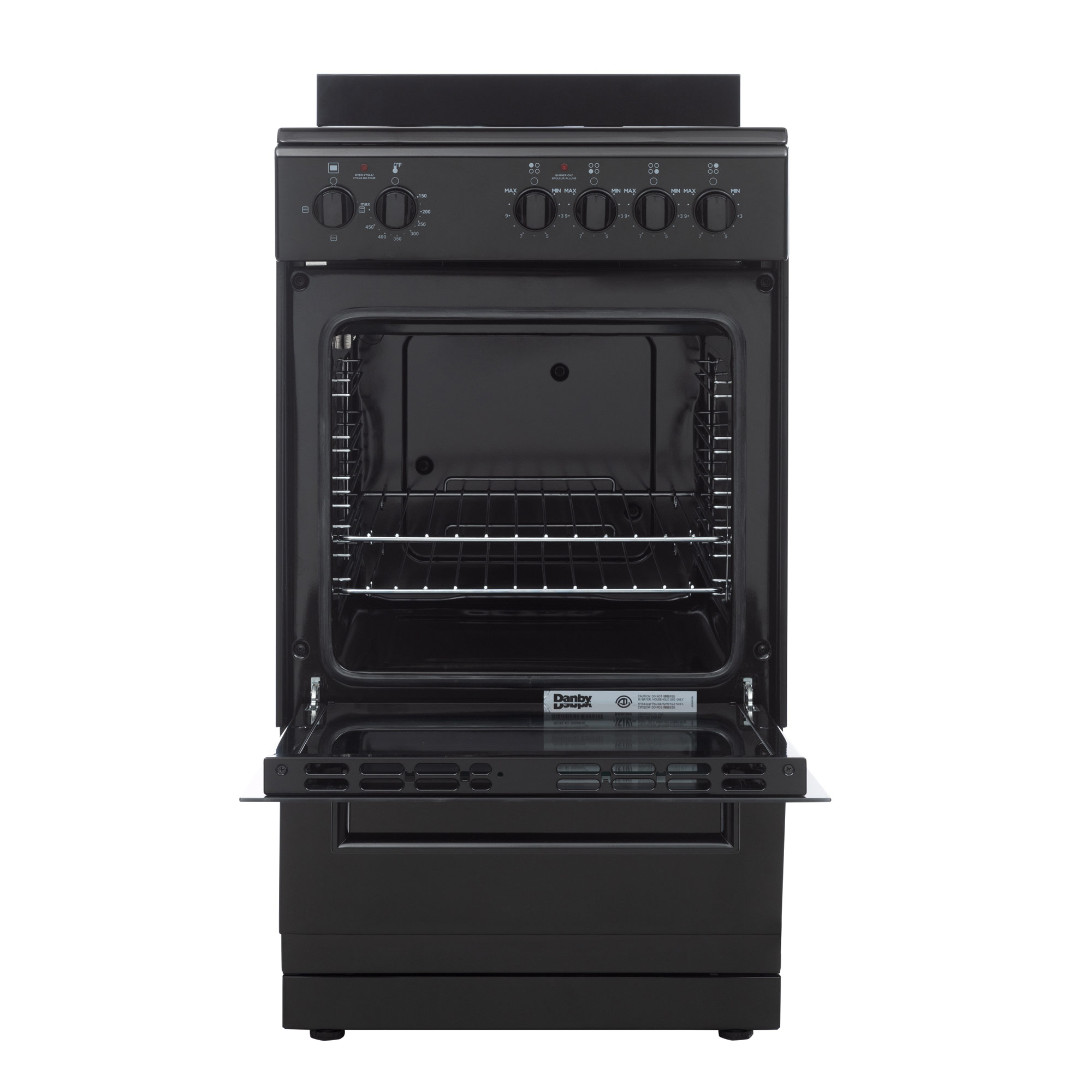 20″ Wide Electric Range in Black view 6