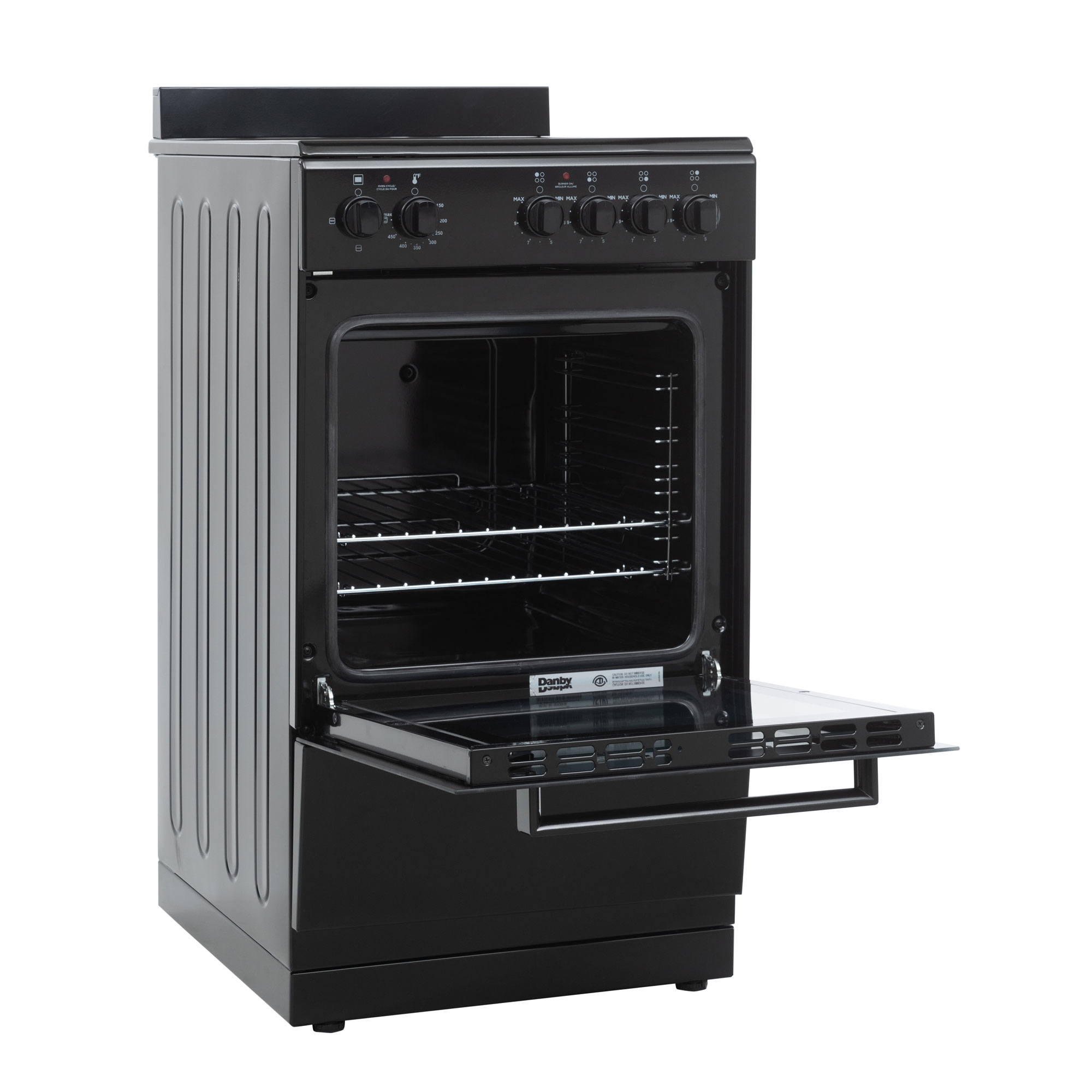 20″ Wide Electric Range in Black view 7
