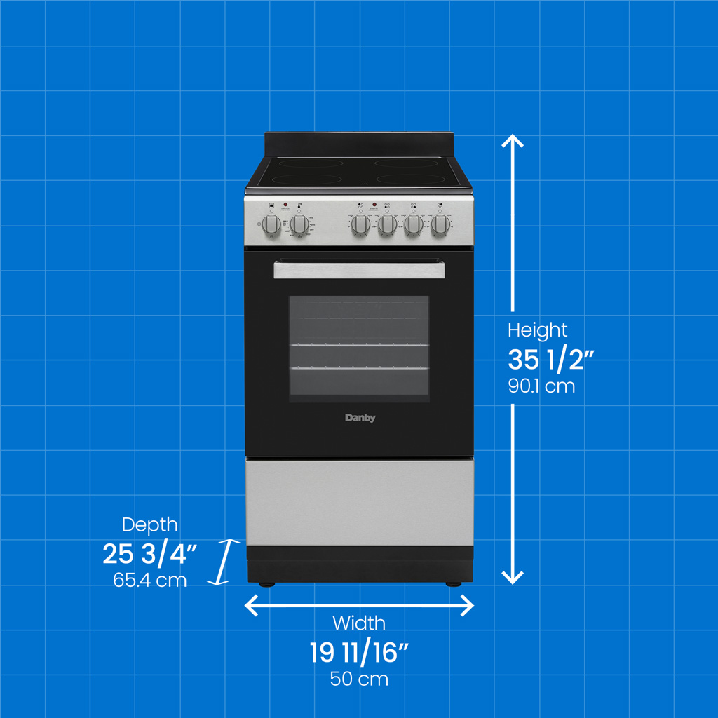 20″ Wide Electric Range in Stainless Steel view 6