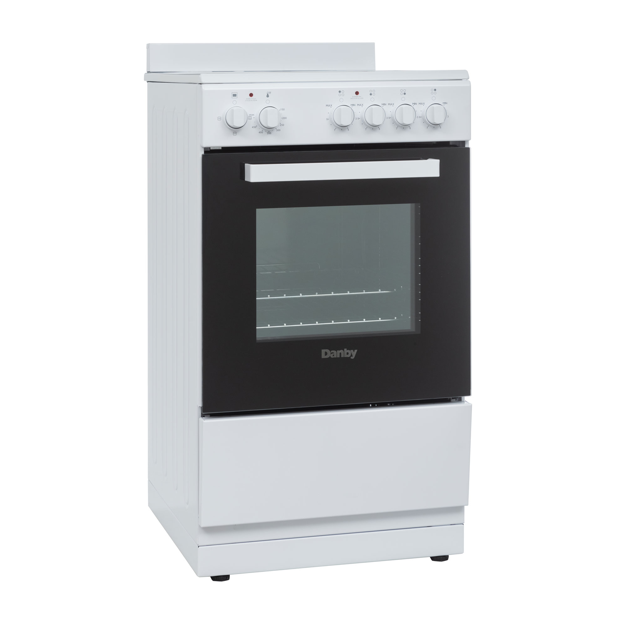 20″ Wide Electric Range in White view 2