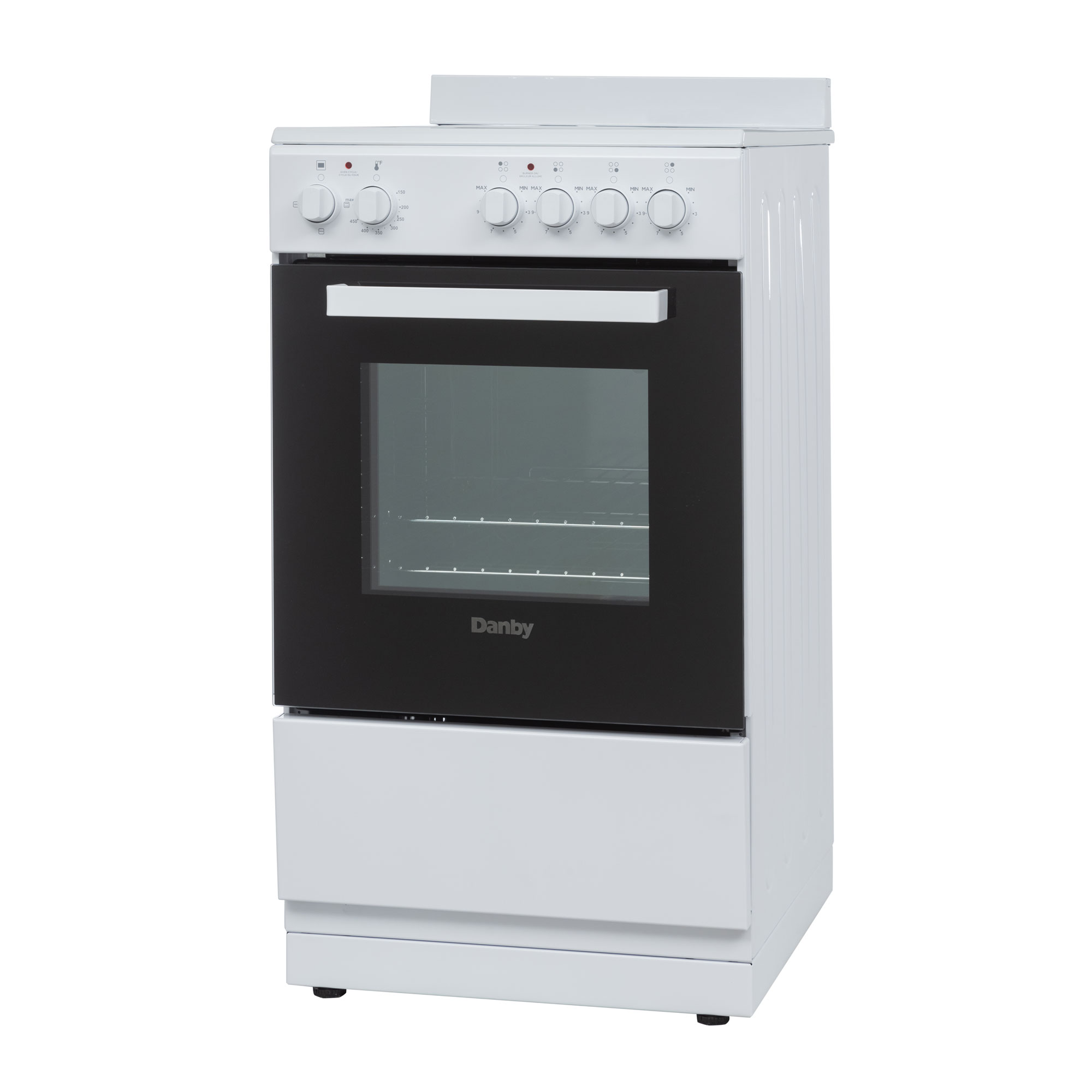 20″ Wide Electric Range in White view 3