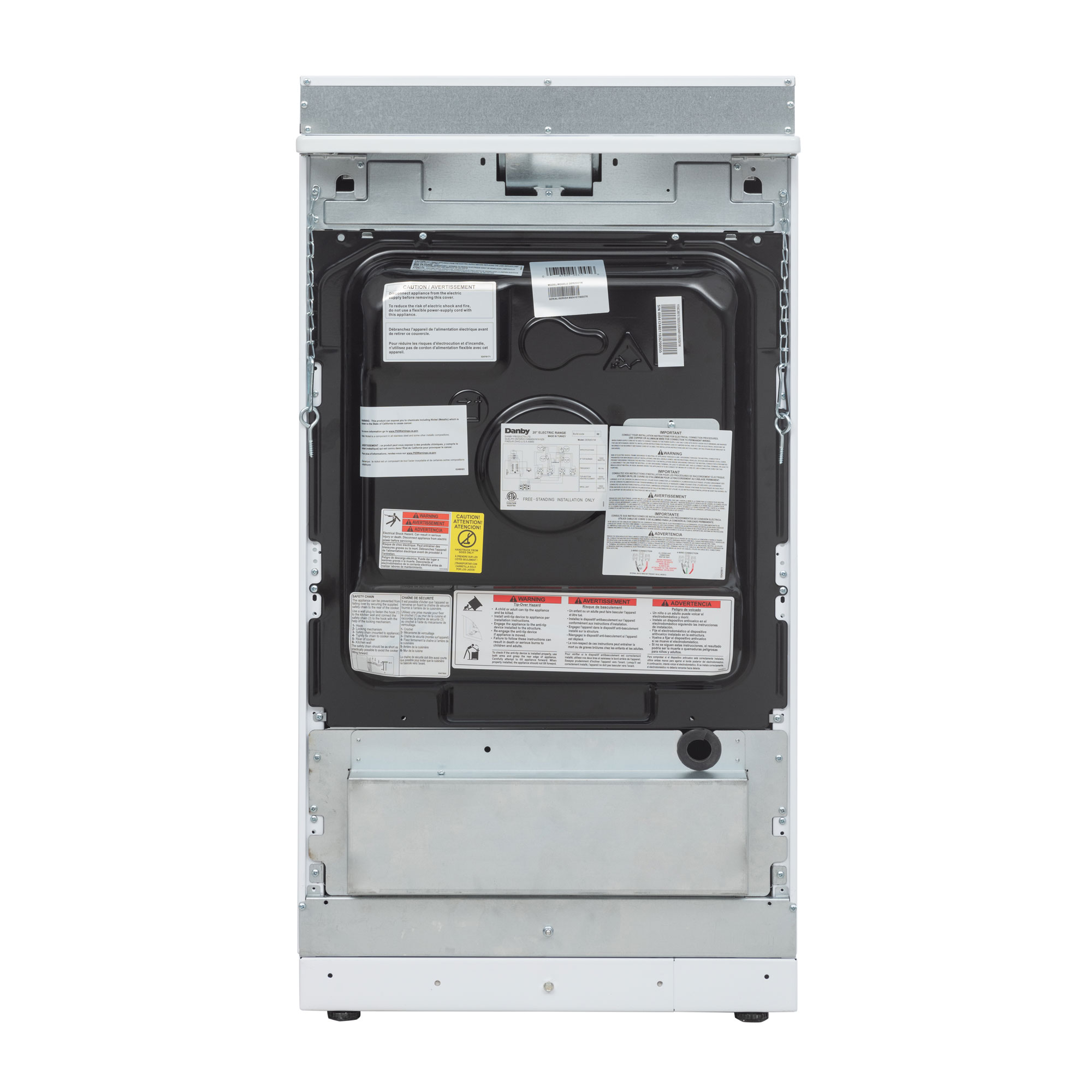 20″ Wide Electric Range in White view 4