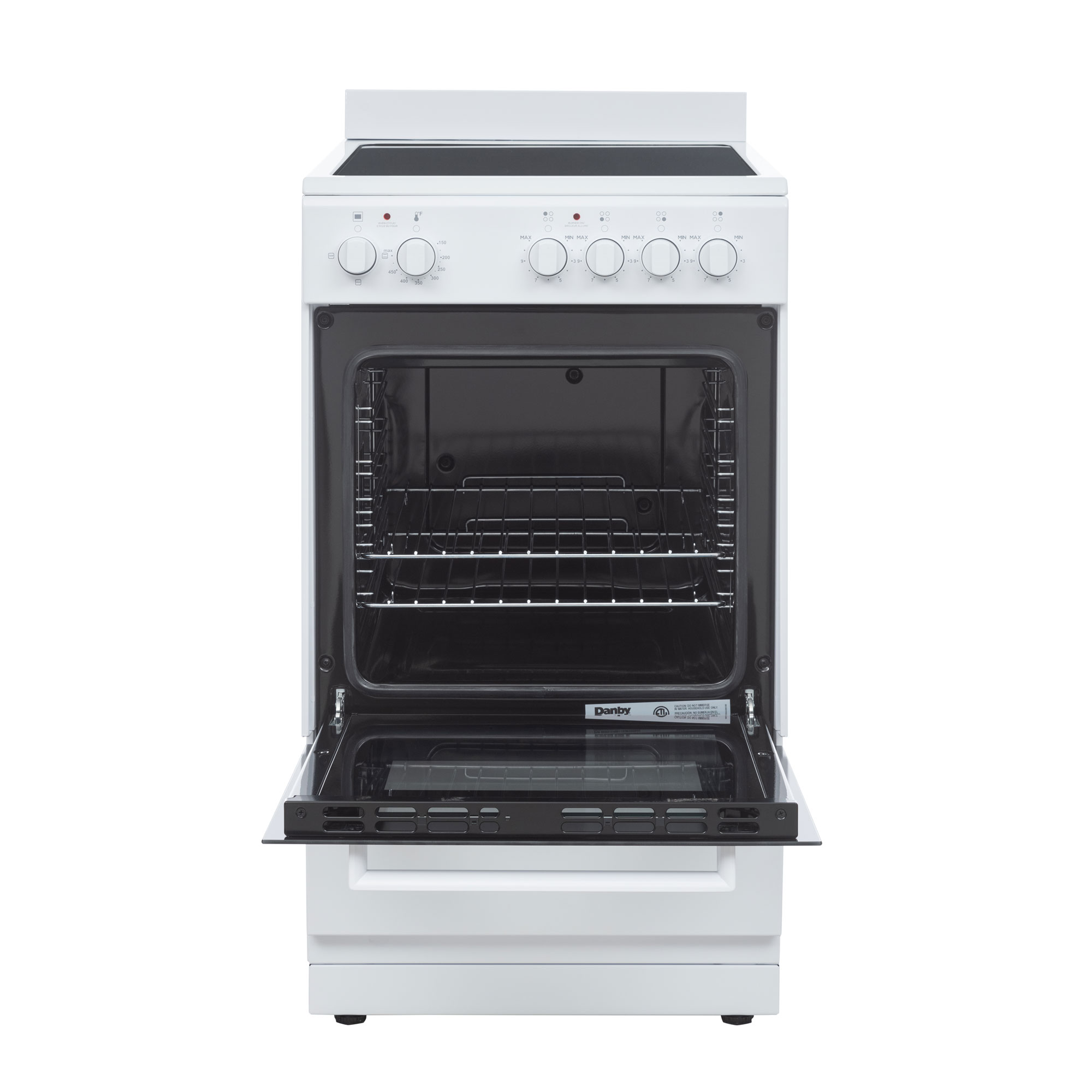 20″ Wide Electric Range in White view 6