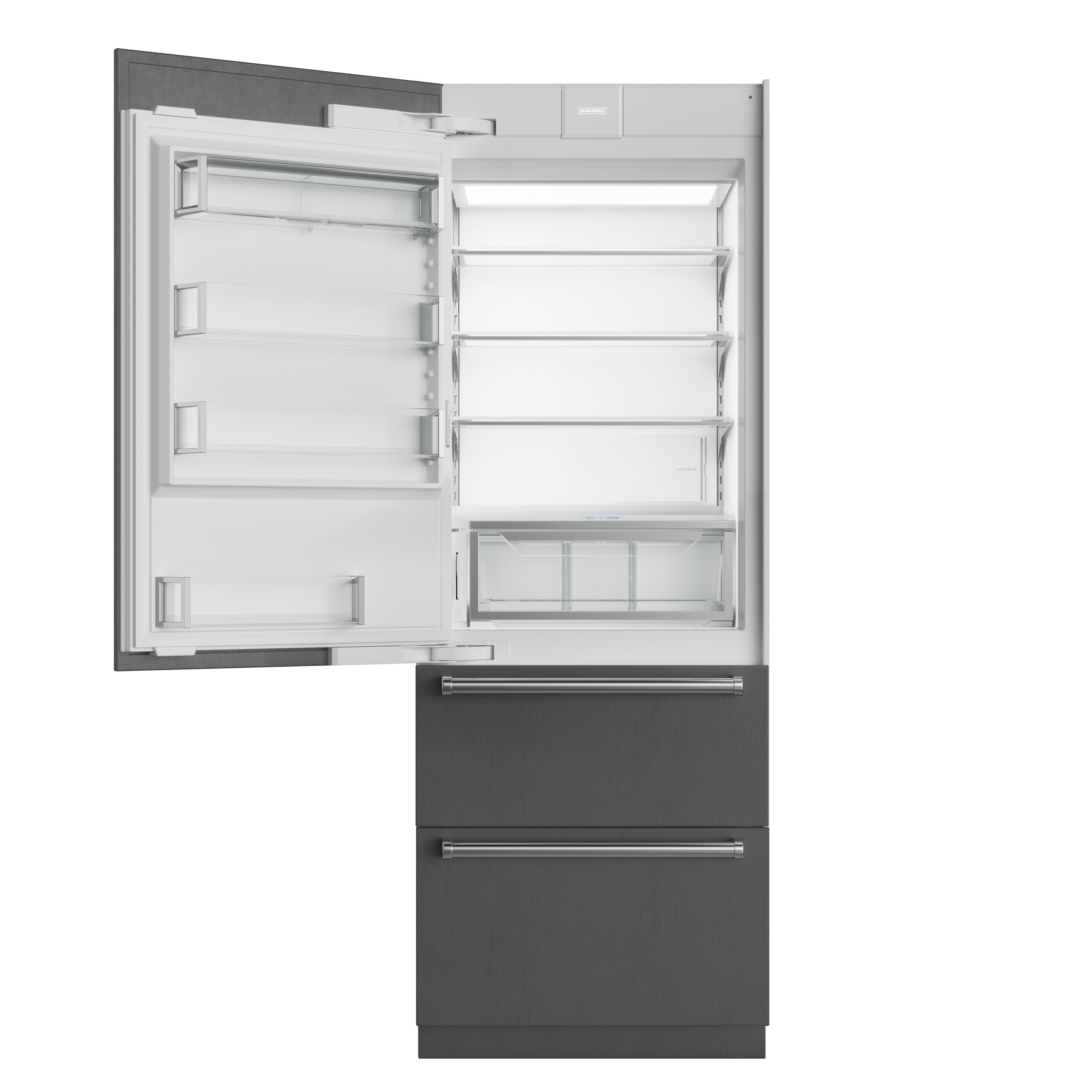 30" Designer Over-and-Under Refrigerator/Freezer with Ice Maker and Internal Dispenser - Panel Ready DET3050CIIDR