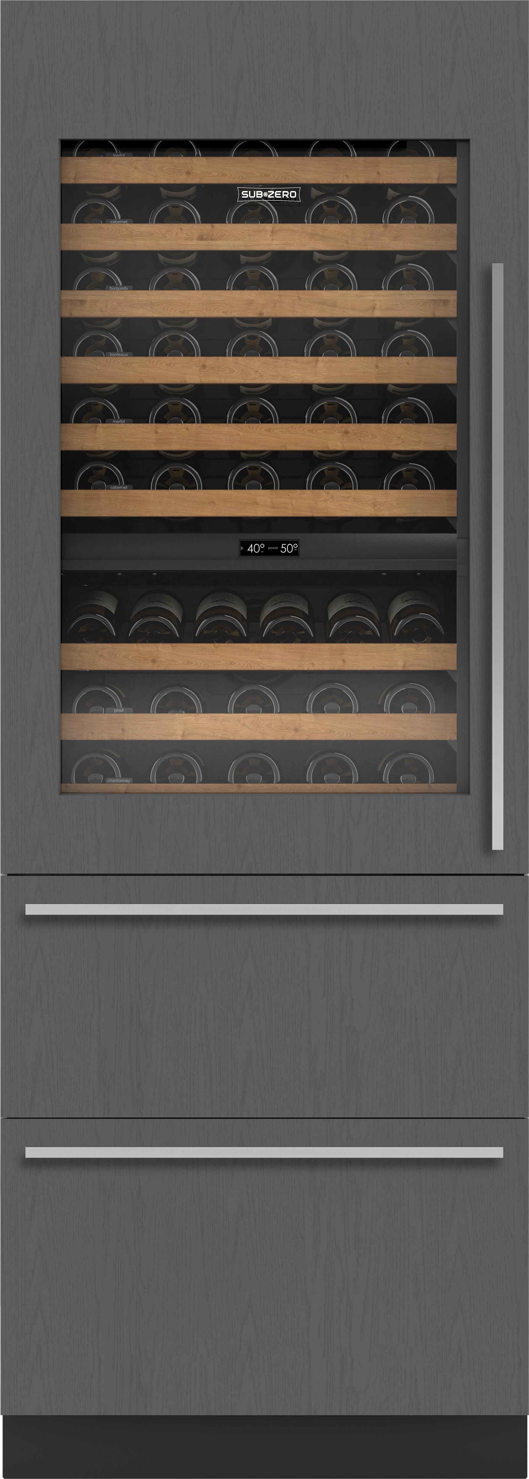 30" Designer Wine Storage with Refrigerator Drawers - Panel Ready DET3050WRAL