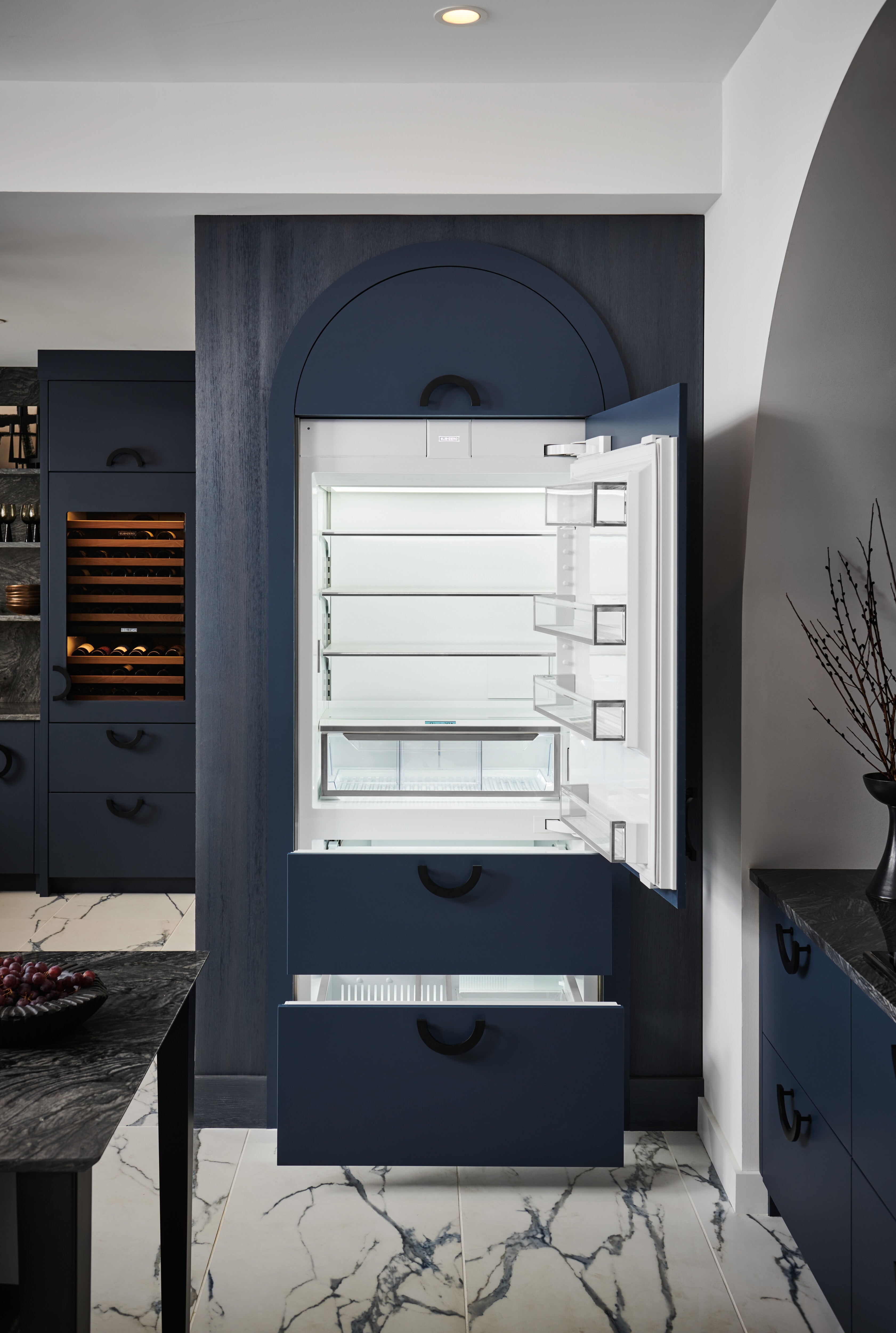 36" Designer Over-and-Under Refrigerator/Freezer with Ice Maker and Internal Dispenser - Panel Ready DET3650CIIDL