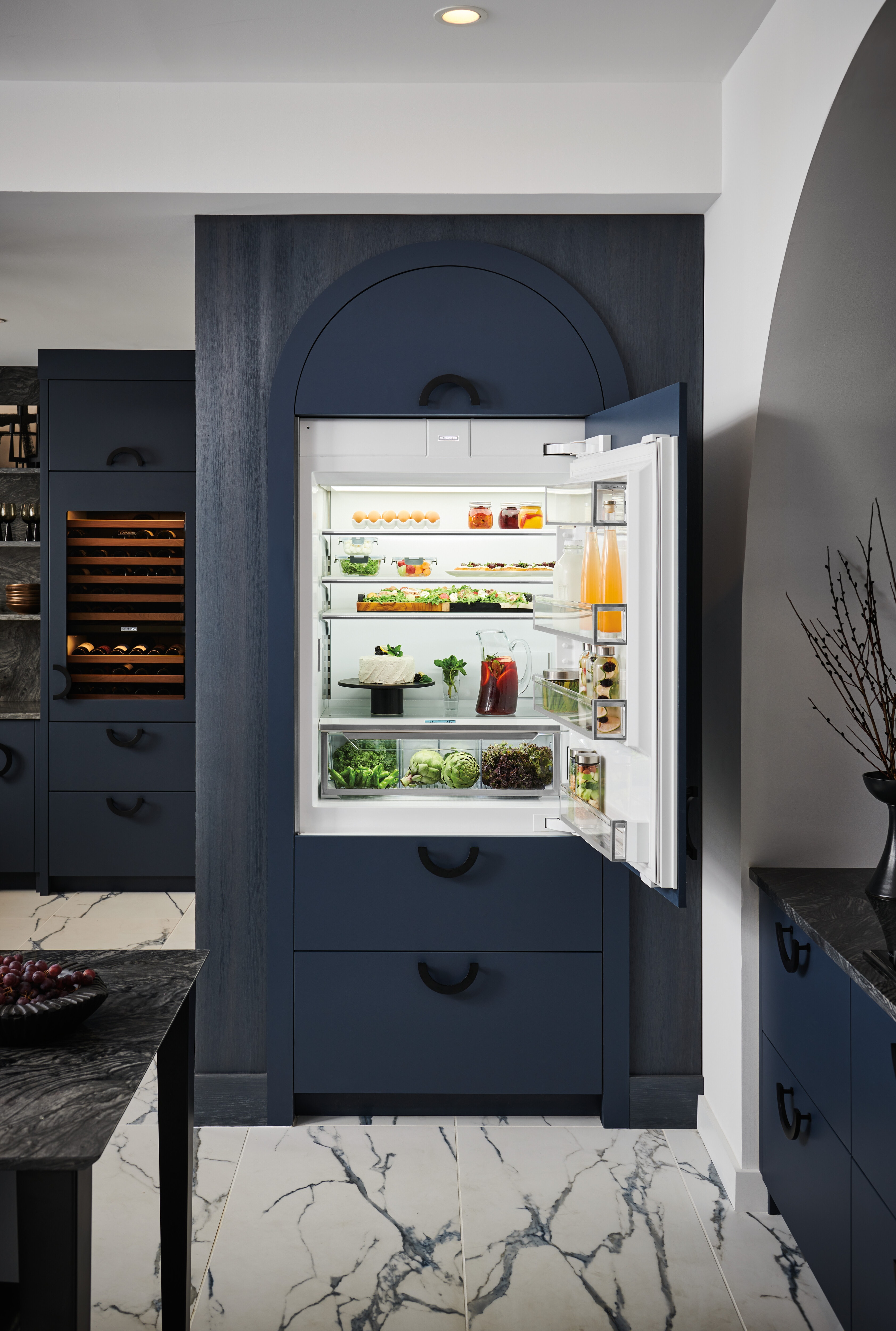 36" Designer Over-and-Under Refrigerator/Freezer with Ice Maker and Internal Dispenser - Panel Ready DET3650CIIDL
