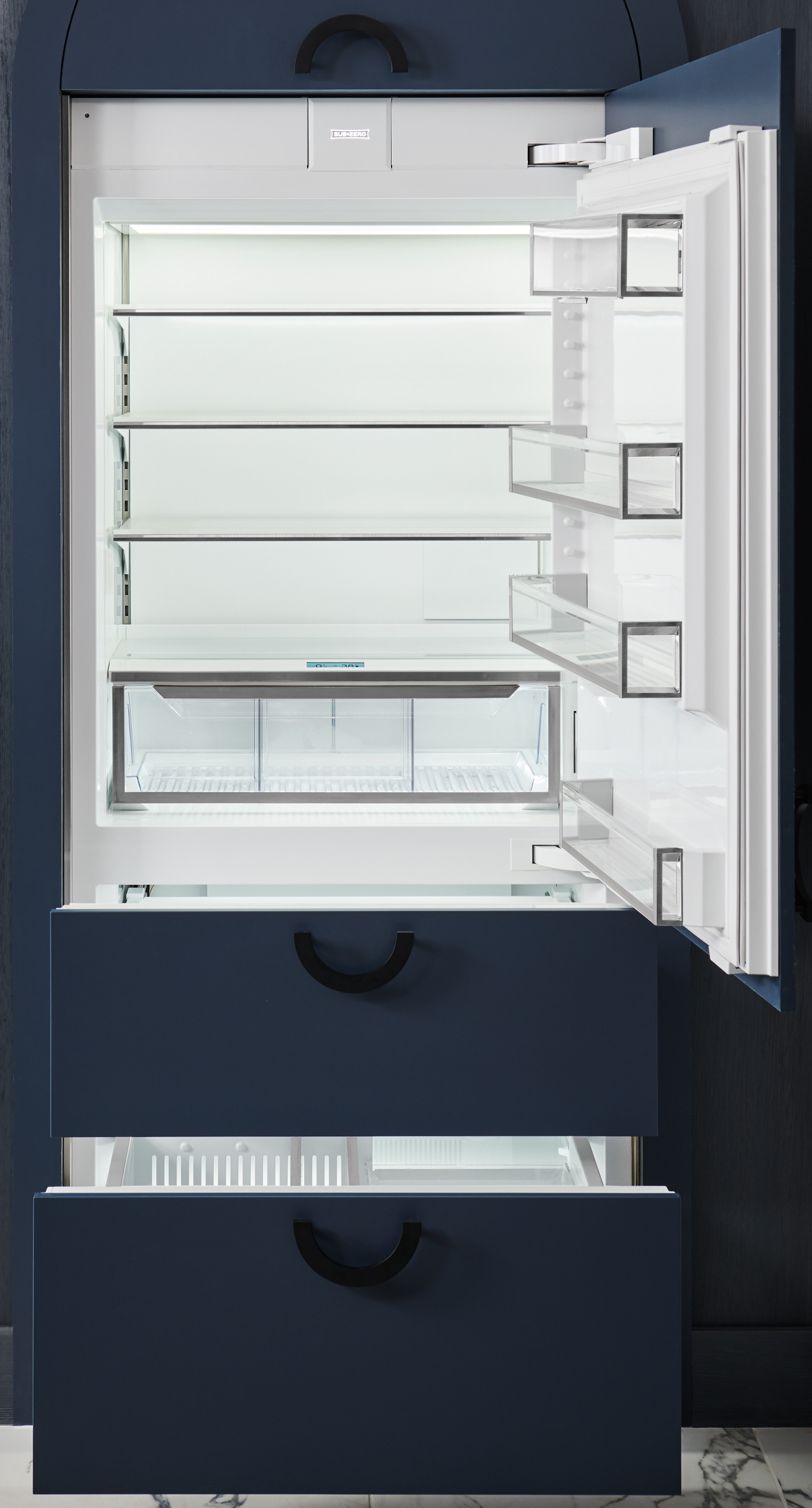 36" Designer Over-and-Under Refrigerator/Freezer with Ice Maker - Panel Ready DET3650CIL