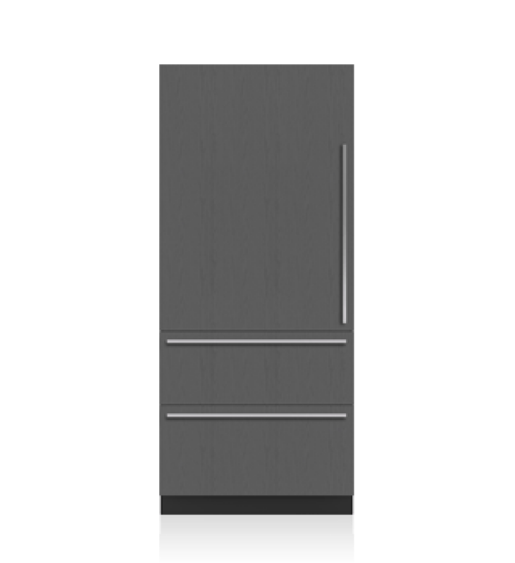 Sub-Zero 36" Designer Over-and-Under Refrigerator/Freezer with Ice Maker - Right Hinge Custom/Panel Ready DET3650CIR Picture 1