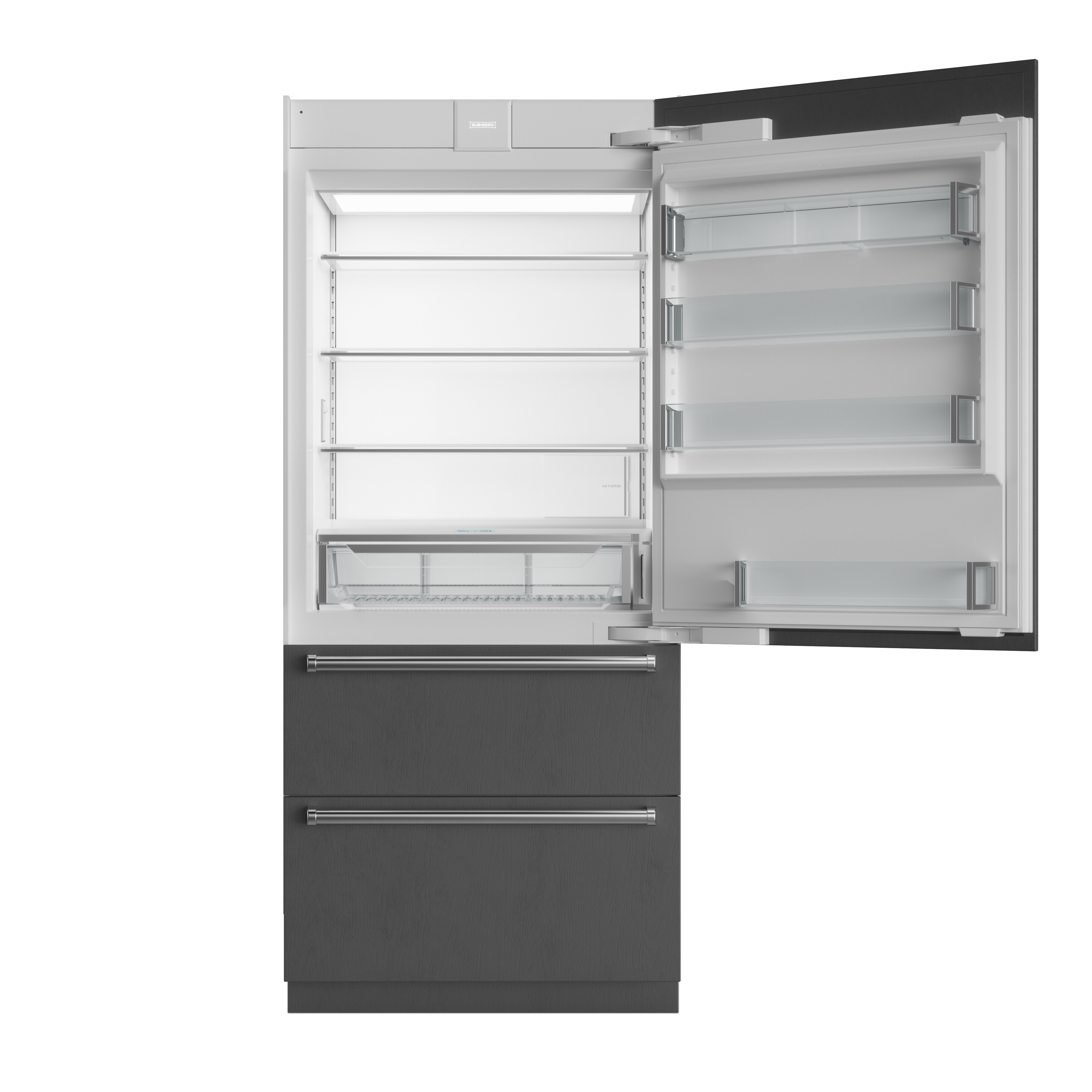 36" Designer Over-and-Under Refrigerator Internal Dispenser - Panel Ready DET3650RIDL