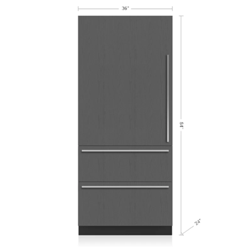 36" Designer Over-and-Under Refrigerator Internal Dispenser - Right Hinge DET3650RIDR