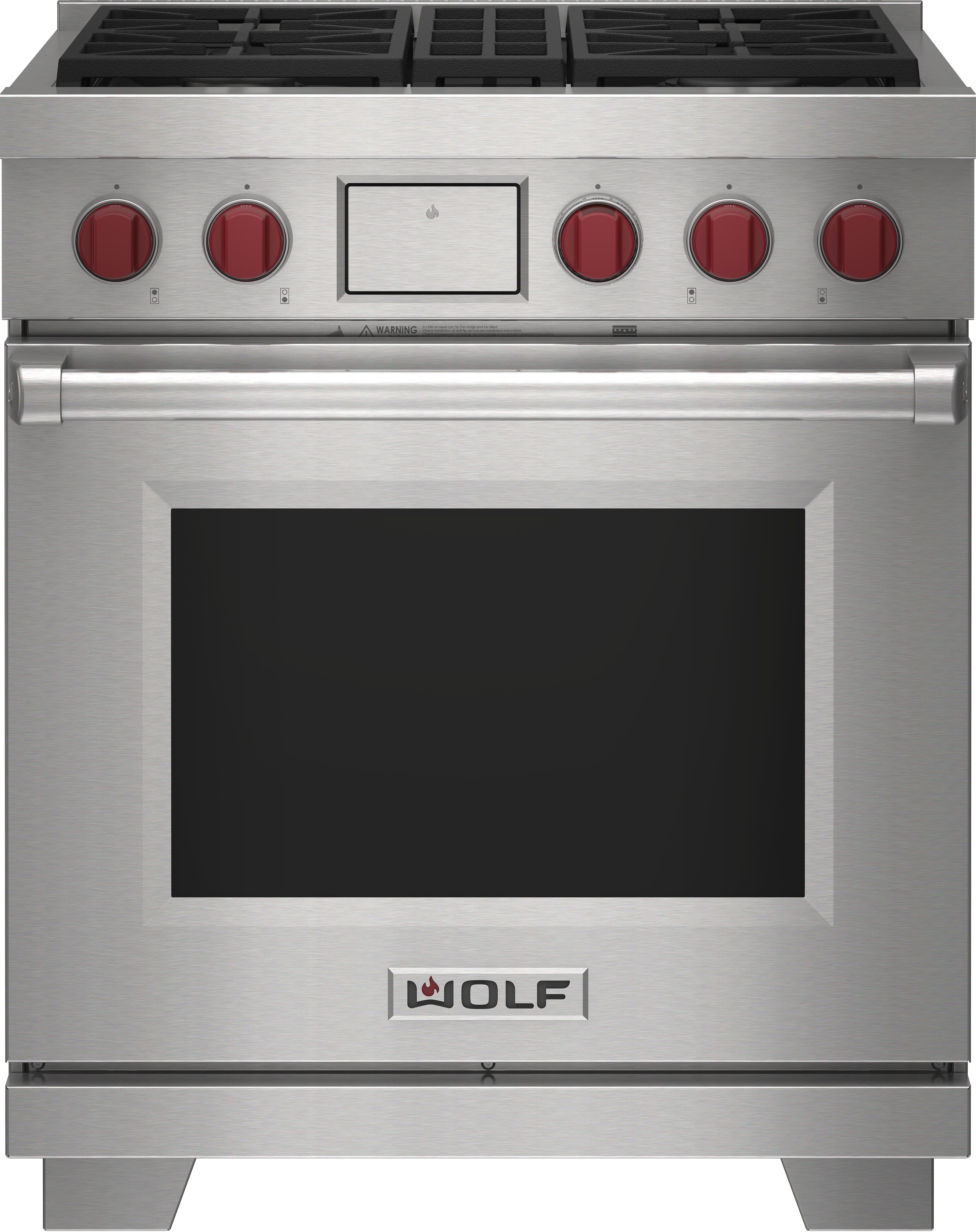 30" Dual Fuel Range - 4 Burners DF30450BKP