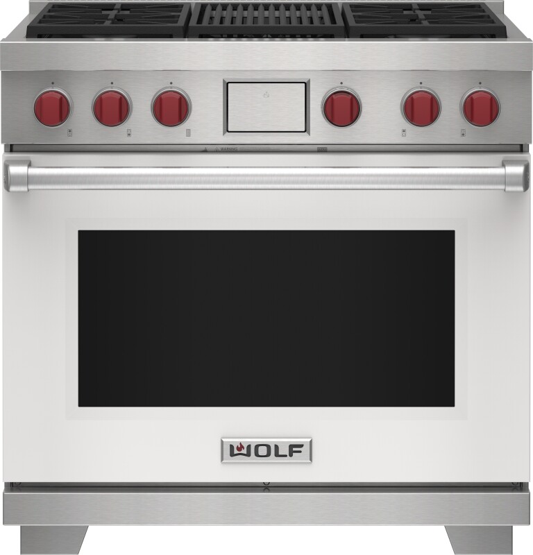 36" Dual Fuel Range - 4 Burners and Infrared Charbroiler DF36450CSPLP