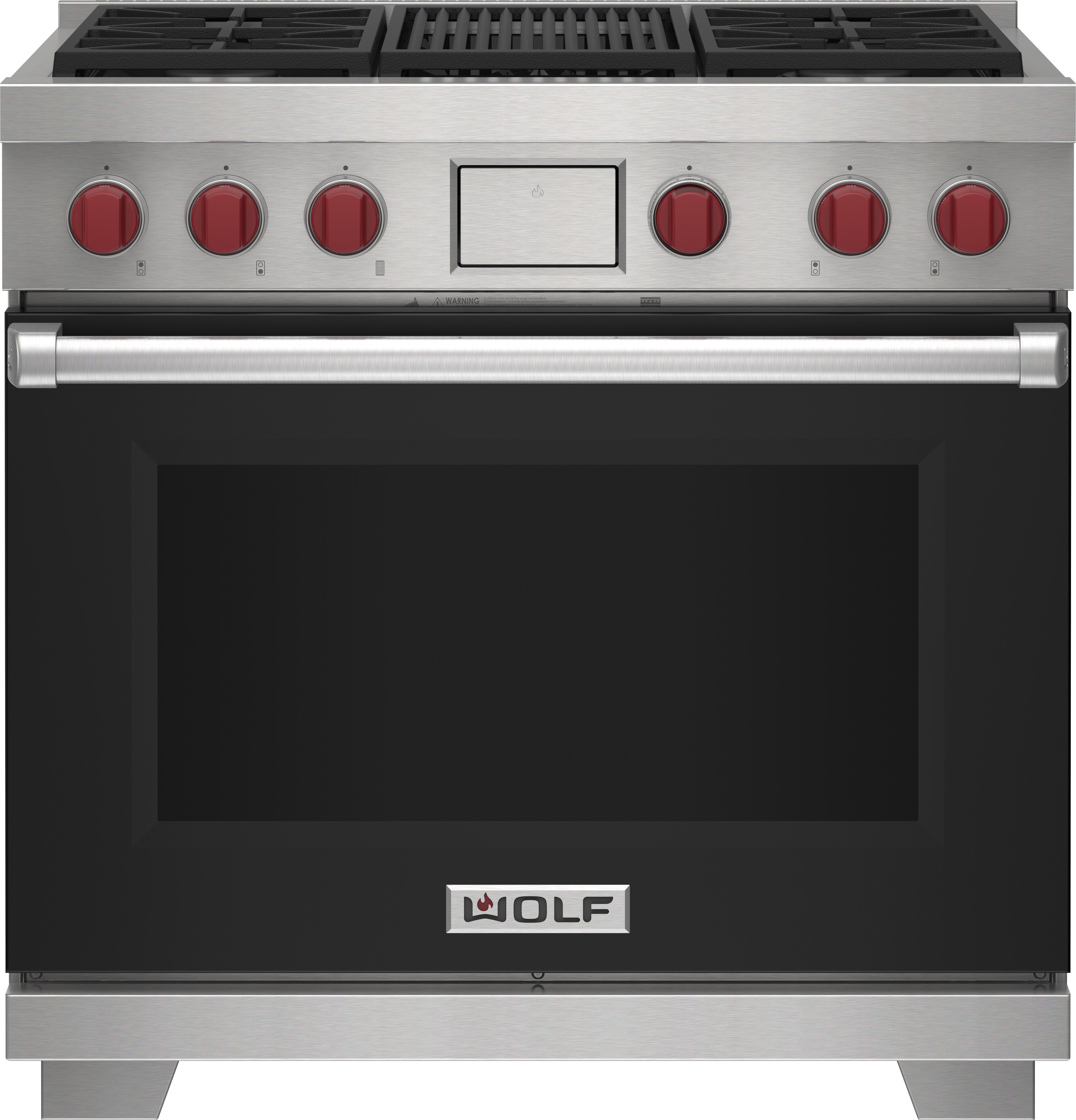 36" Dual Fuel Range - 4 Burners and Infrared Charbroiler DF36450CWHP