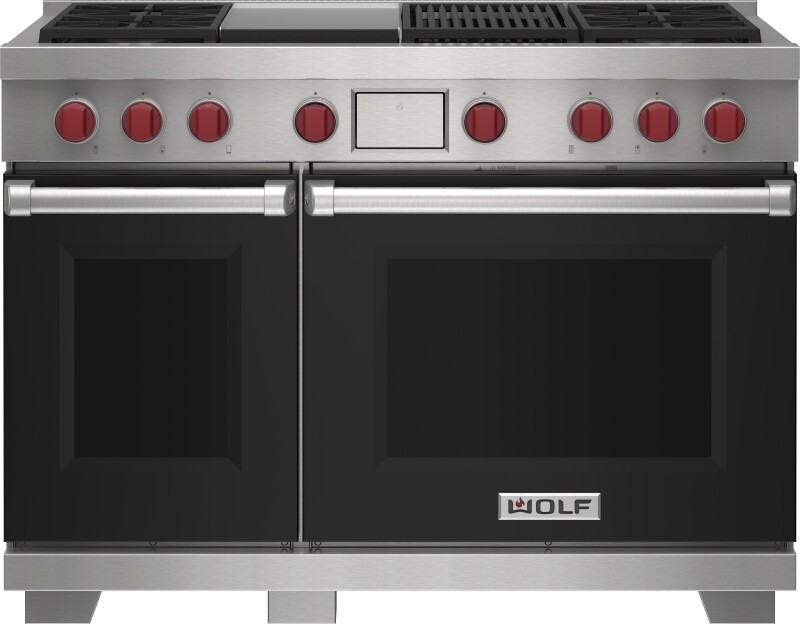 48" Dual Fuel Range - 4 Burners, Infrared Charbroiler and Infrared Griddle DF48450CGSP