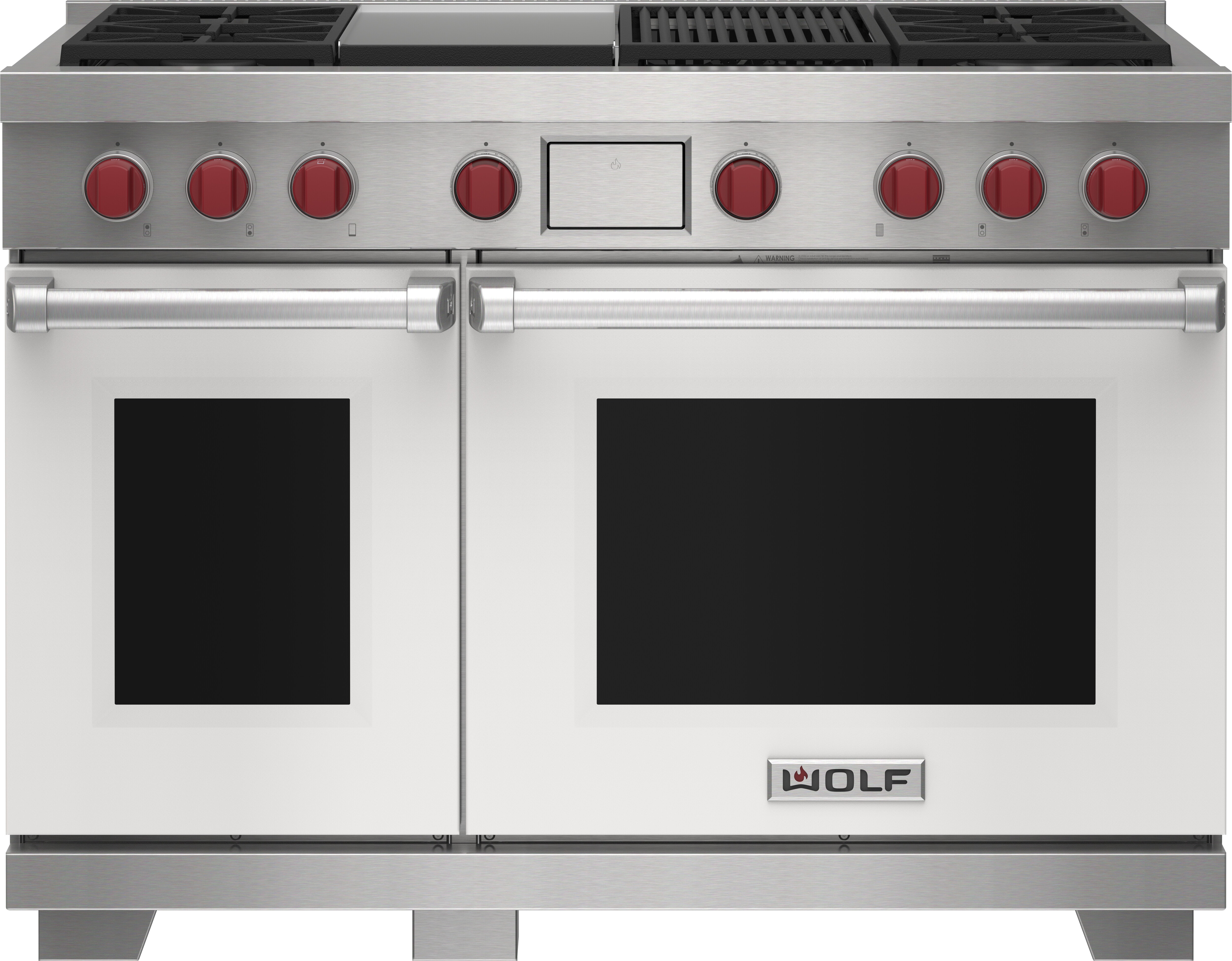 48" Dual Fuel Range - 4 Burners, Infrared Charbroiler and Infrared Griddle DF48450CGWHP