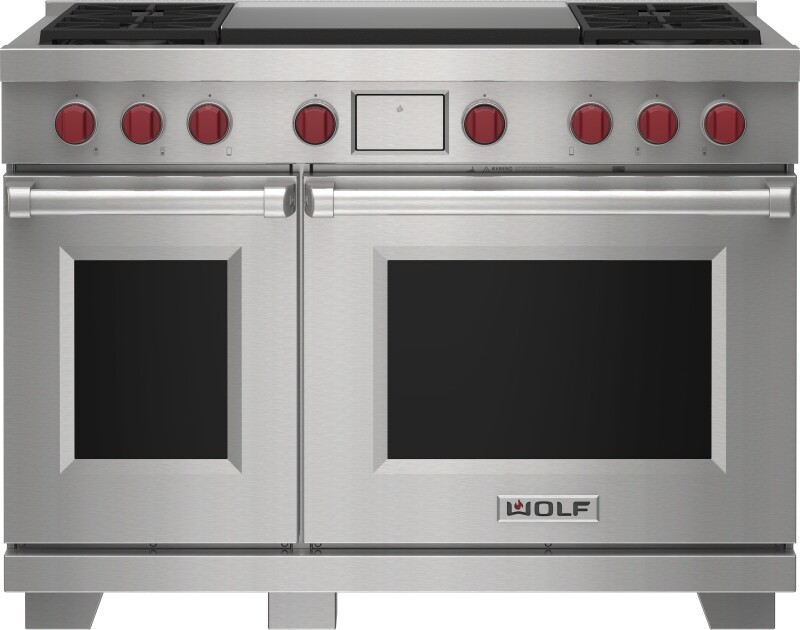 48" Dual Fuel Range - 4 Burners and Infrared Dual Griddle DF48450DGSPLP