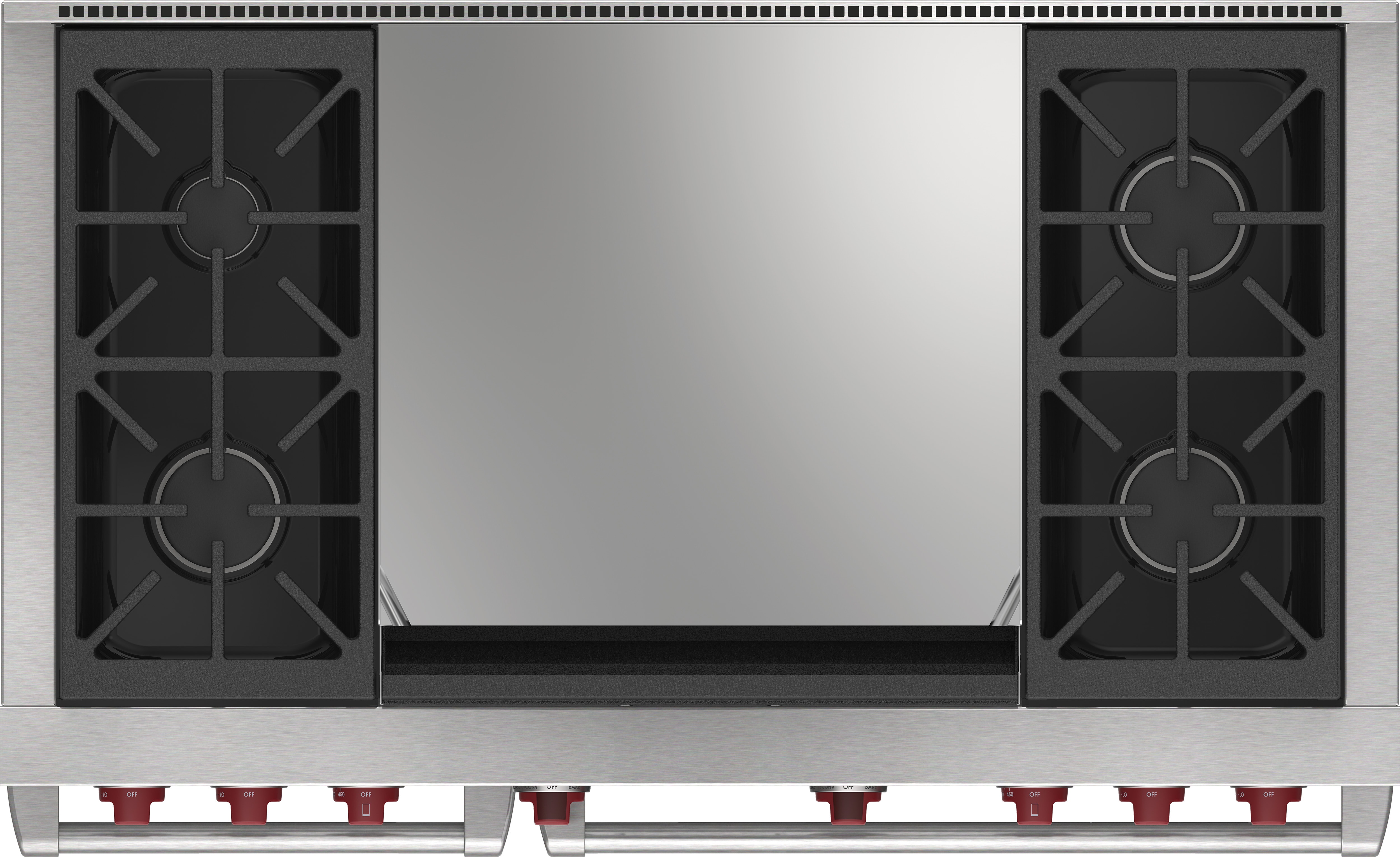 48" Dual Fuel Range - 4 Burners and Infrared Dual Griddle DF48450DGWHP