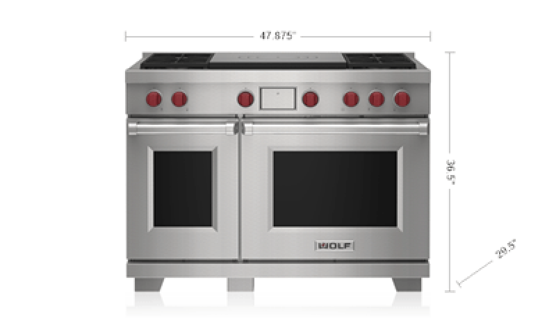 48" Dual Fuel Range - 4 Burners and French Top DF48450FSP