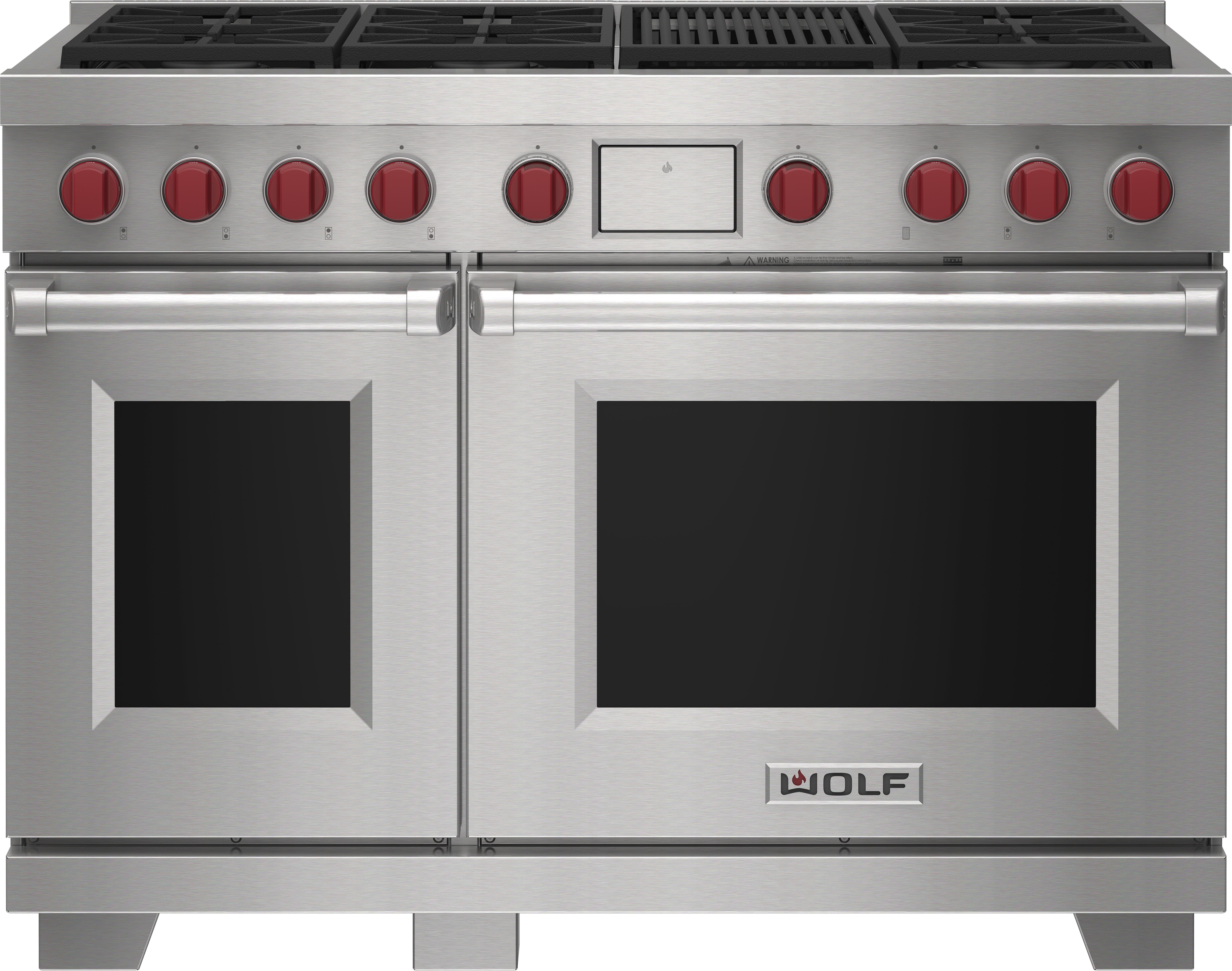 48" Dual Fuel Range - 6 Burners and Infrared Charbroiler DF48650CBKPLP