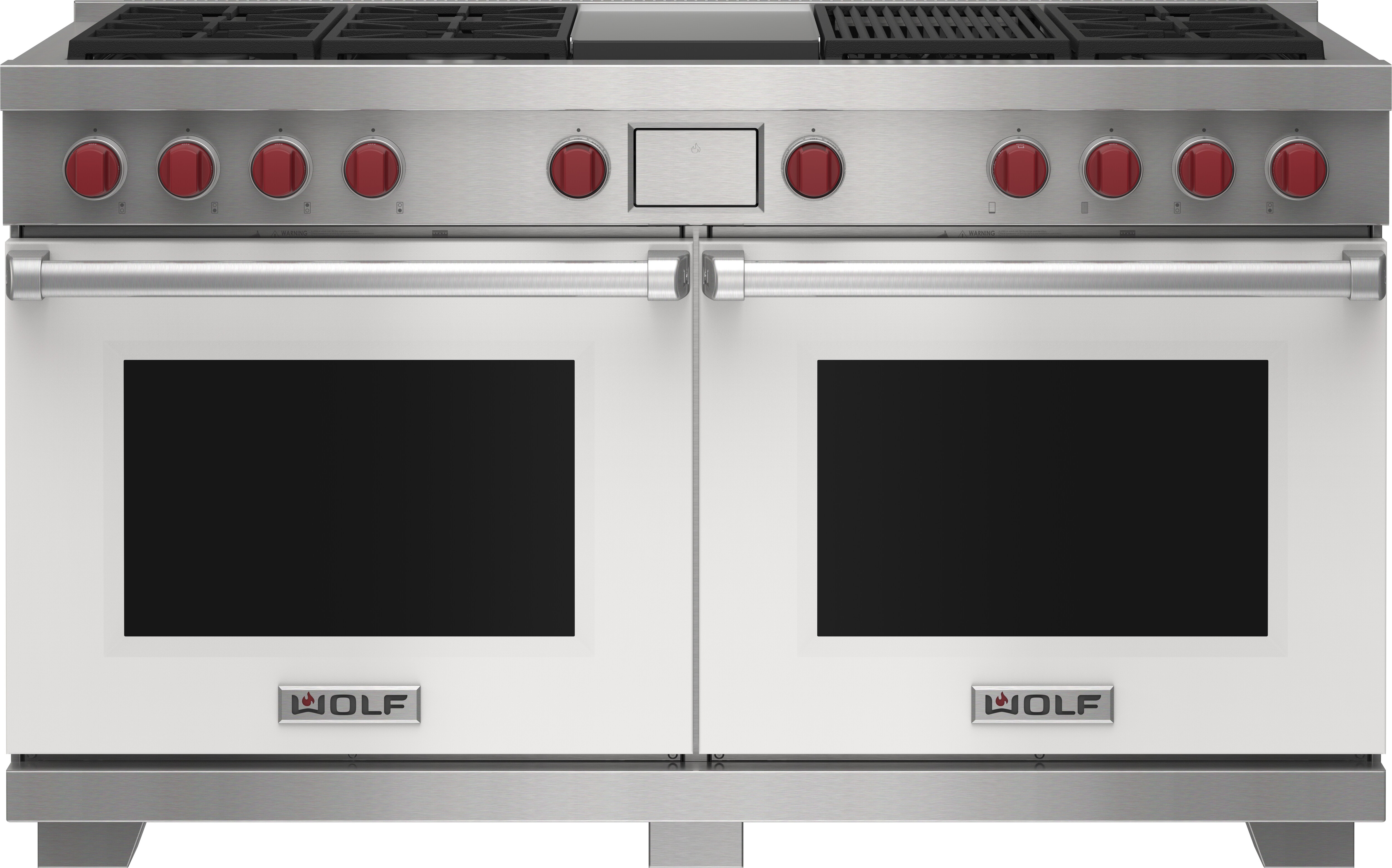 60" Dual Fuel Range - 6 Burners, Infrared Charbroiler and Infrared Griddle DF60650CGBKPLP