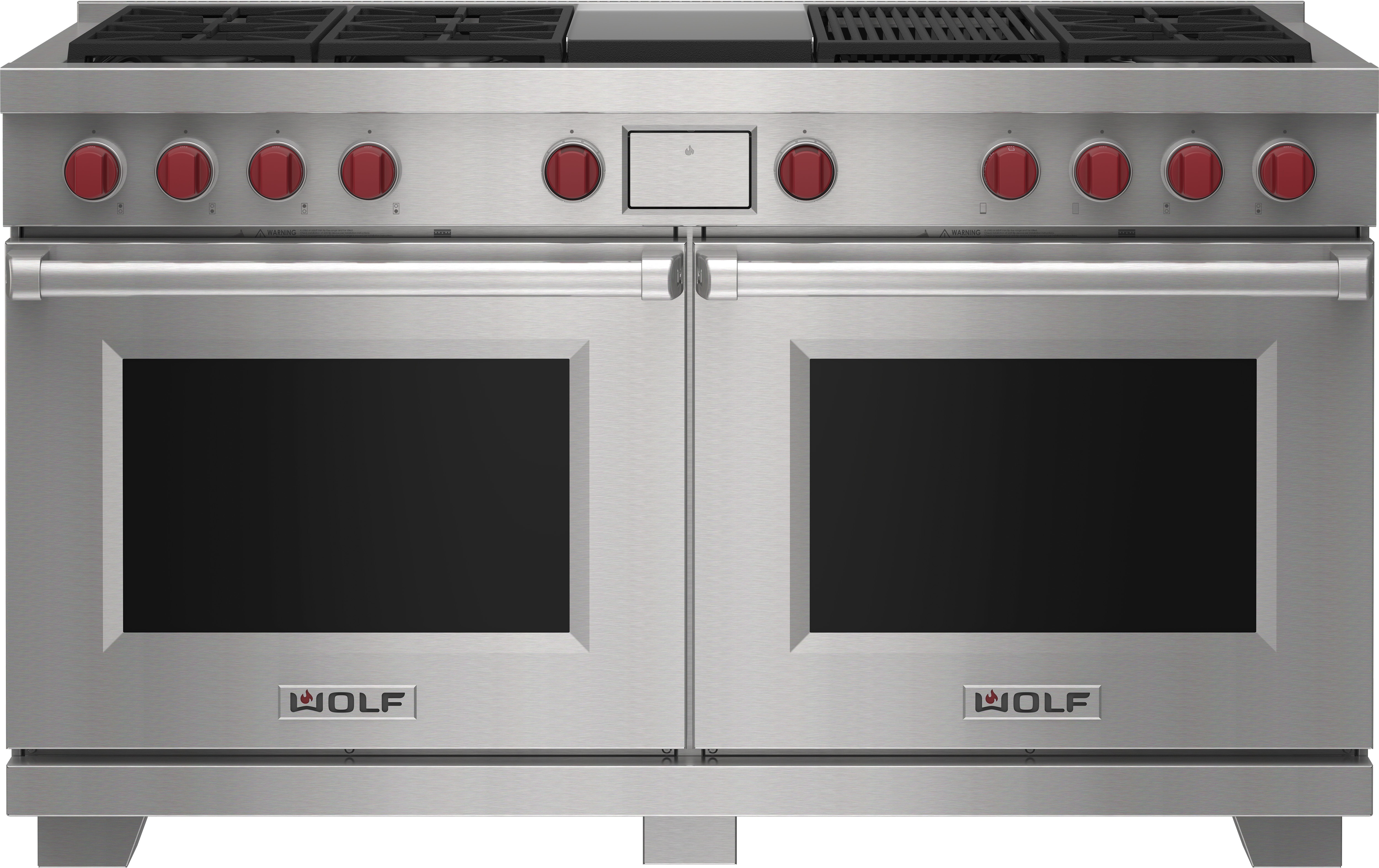 60" Dual Fuel Range - 6 Burners, Infrared Charbroiler and Infrared Griddle DF60650CGWHPLP