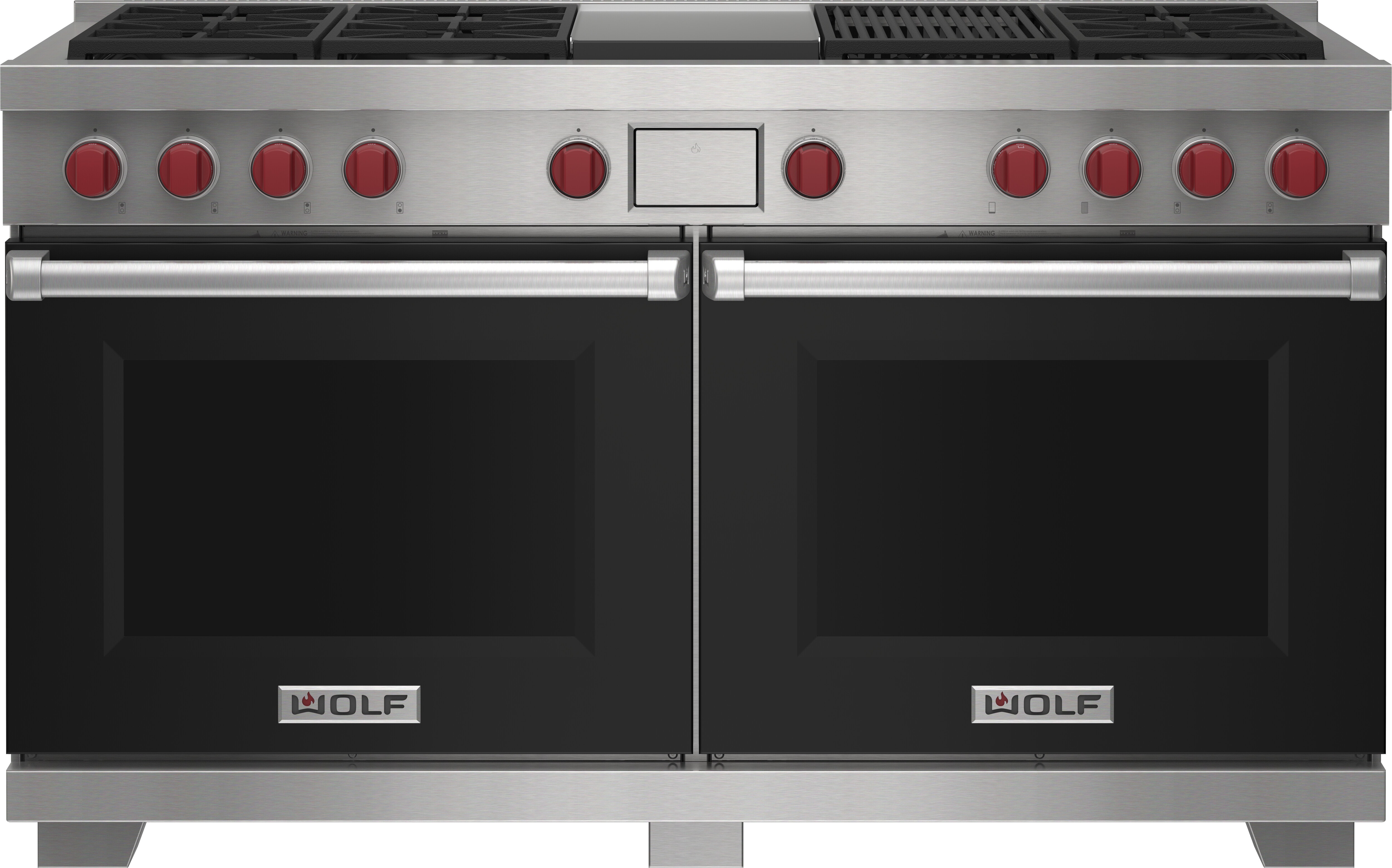 60" Dual Fuel Range - 6 Burners, Infrared Charbroiler and Infrared Griddle DF60650CGWHP